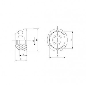 DIN 6927 Гайка самоконтрящаяся с фланцем